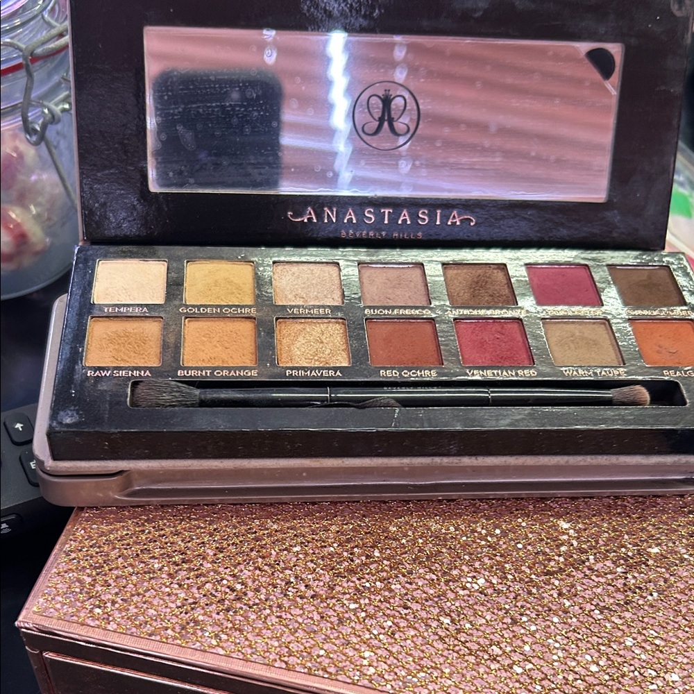 Anastasia Beverly Hills Eyeshadow Palette - Gold, Orange, Red Hues, used